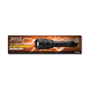 actical 95,000,000 stun flashlight made of aluminum alloy with bright flashlight and rechargeable design.