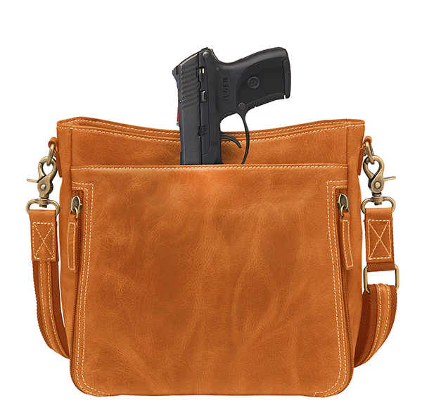 Slim Crossbody Concealed Carry Purse Distressed Buffalo - Image 4