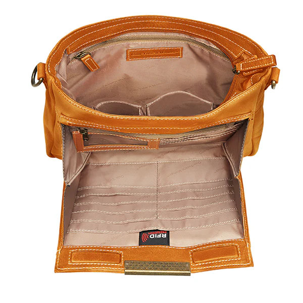 Slim Crossbody Concealed Carry Purse Distressed Buffalo - Image 3